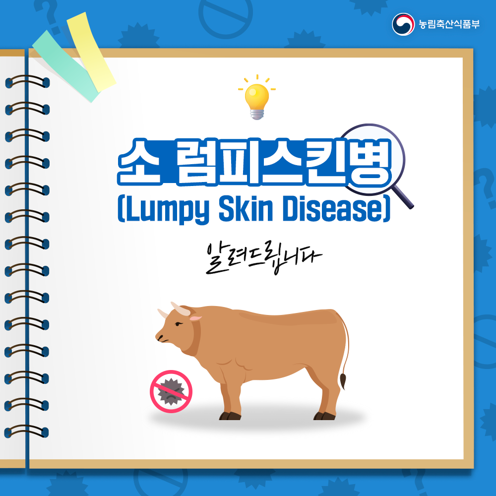 농림축산식품부 소럼피스킨병 (Lumpy Skin Disease) 알려드립니다