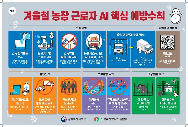 겨울철AI예방수칙 포스터 (한국어) 대표이미지