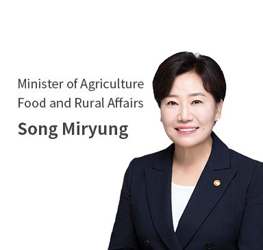 Minister of Agriculture,  Food and Rural Affairs Song Miryung