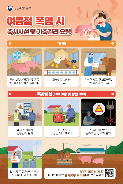 여름철 폭염 시 축사시설 및 가축관리 요령 대표이미지