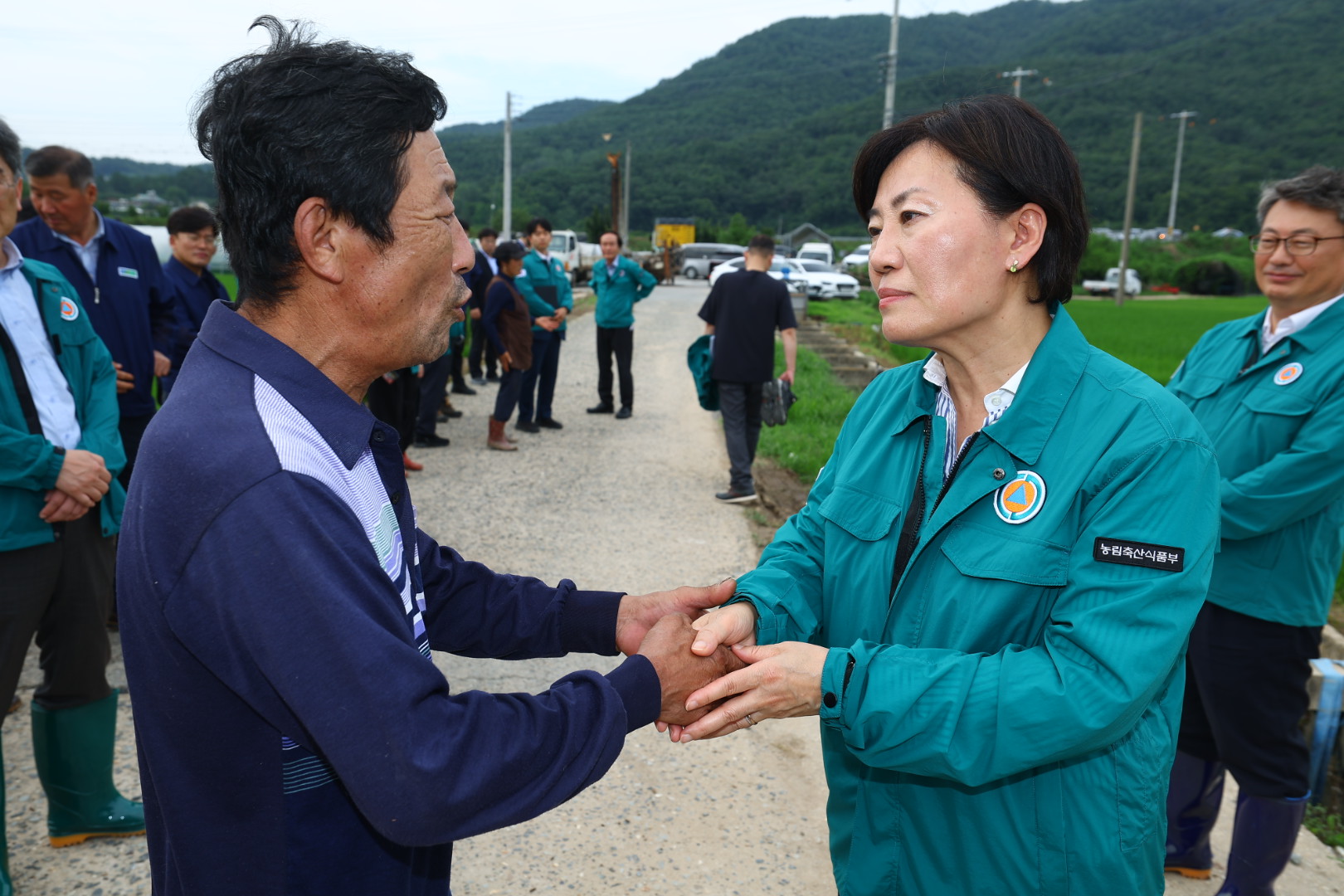 송미령 장관, 경북 의성 호우 피해농가 방문 및 저수지 안전관리 상황점검