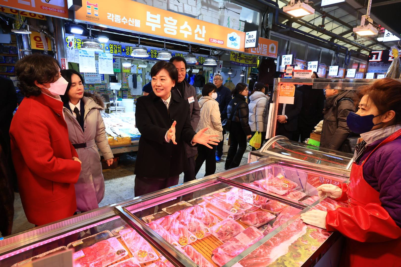 송미령 장관, 설 명절 맞이 전통시장 수급상황 점검, 사회복지시설 위문